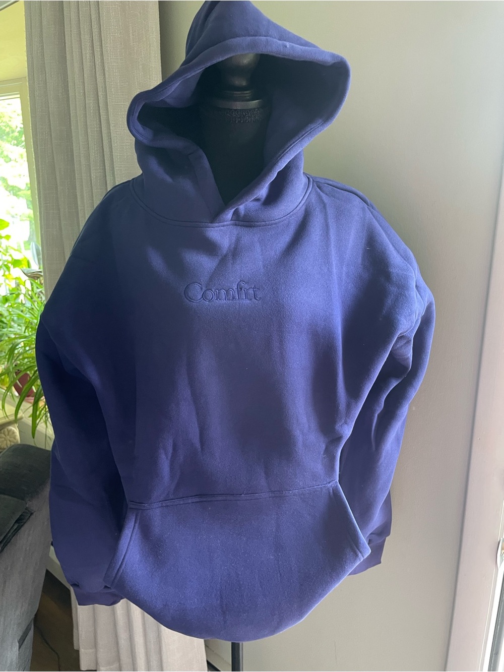 Comfort Embroidered Deep Blue Men's Hoodie IF YOU KNOW YOU KNOW Unisex